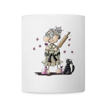 Oma schlägt alle - Tasse - Weiß - Vorne