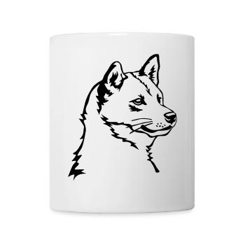 Tête de Shiba - Mug blanc - blanc - Devant