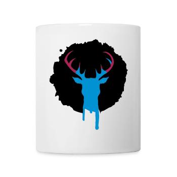 Hirsch Patch Graffiti - Tasse - Weiß - Vorne