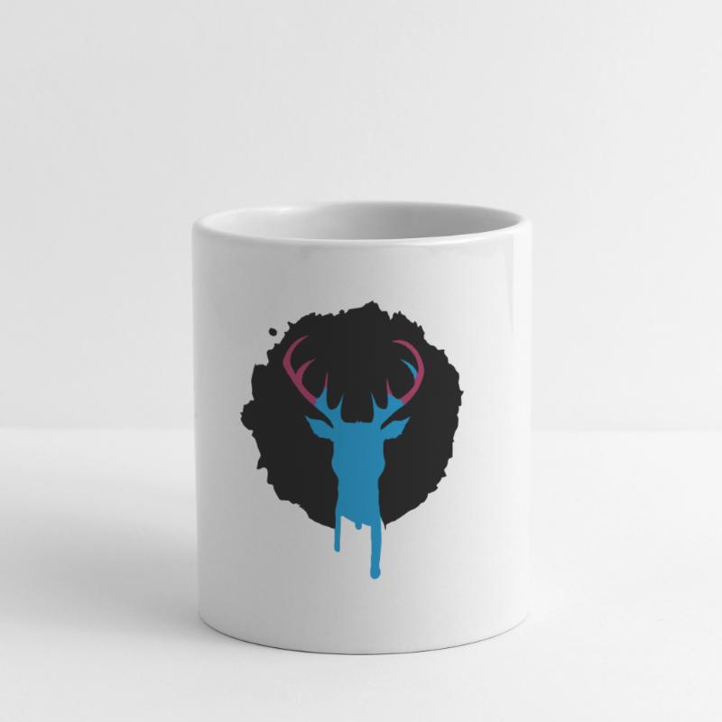 Patch de cerf graffiti Mug blanc