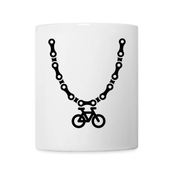 Mountain bike MTB necklace bicycle chain ATB - Mug - white - Front