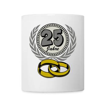 Silver Wedding Anniversary ,25 Years , Marriage ,Wedding Anniversary,(25) - Mug - white - Front