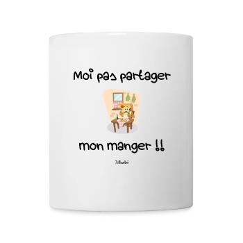Moi pas partager mon manger - Mug blanc - blanc - Devant