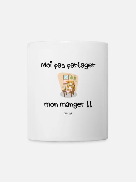 Moi pas partager mon manger - Mug blanc - blanc