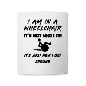 Grâce à mon fauteuil roulant, j’ai la liberté # - Mug blanc - blanc - Devant