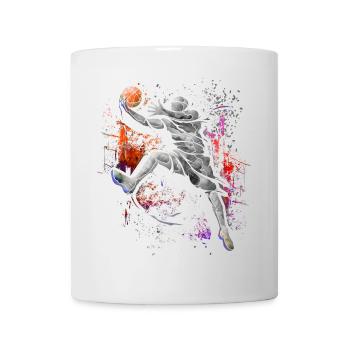 Basketballer - Basketball - BBall - Basket Jordan - Tasse - Weiß - Vorne