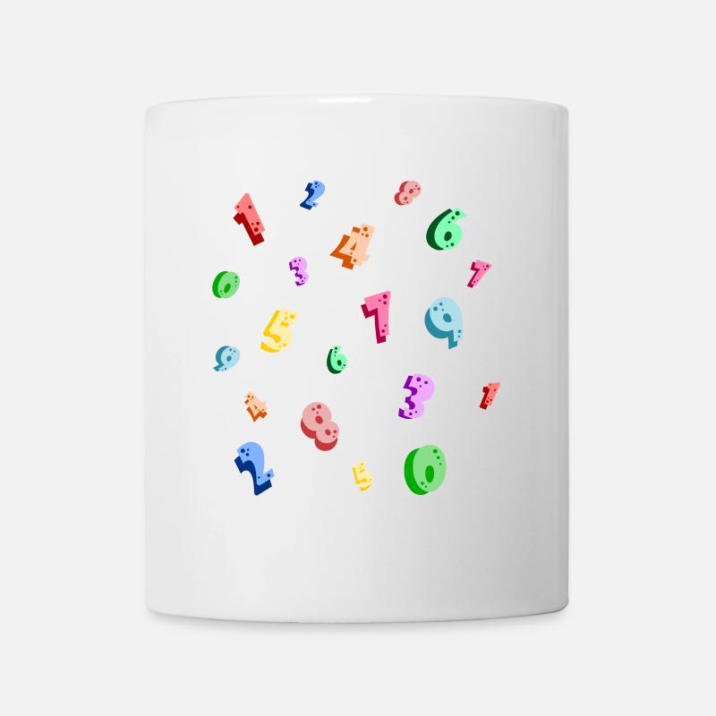 Zahl - Tasse - Weiß