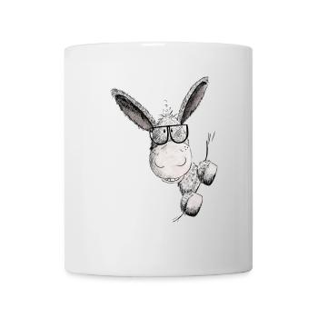 Âne avec des lunettes de soleil I motif animalier petit âne - Mug blanc - blanc - Devant