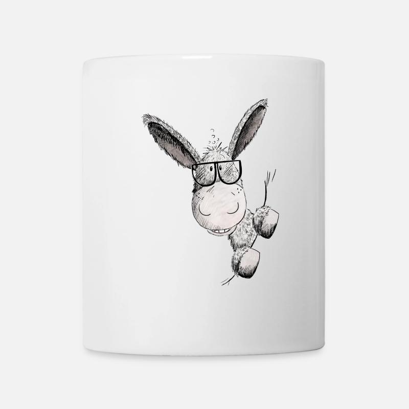 Esel mit Sonnenbrille I Tiermotiv Eselchen - Tasse - Weiß