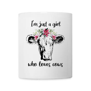 Kuh Mädchen - Tasse - Weiß - Vorne