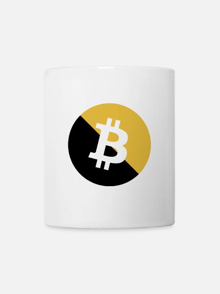 Bitcoin Paillettes dorées - Mug blanc - blanc