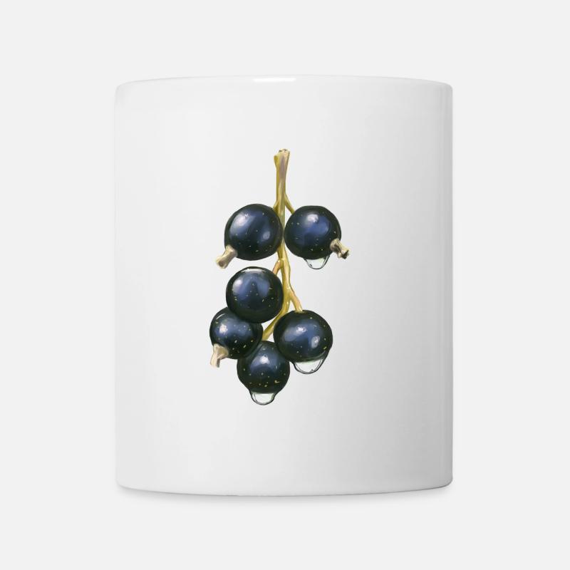 Leben mit schwarzen Johannisbeeren - Tasse - Weiß
