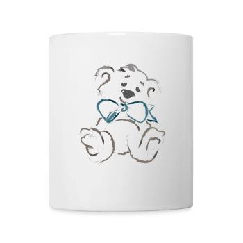 Teddy bear with bow - Mug - white - Front