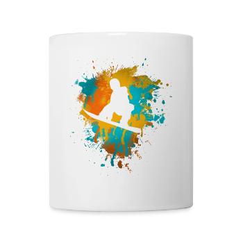 Snowboard - Tasse - Weiß - Vorne