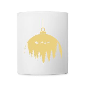 christmas santa claus ball xmas gold christmas - Mug - white - Front