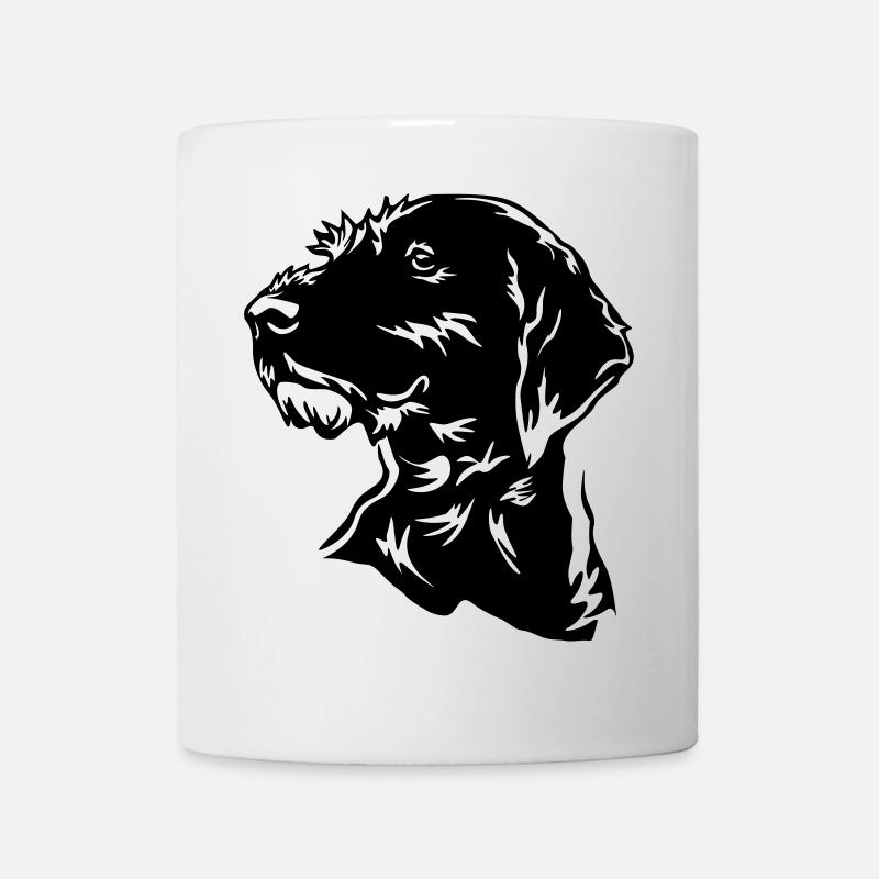 Deutsch Drahthaar Kopf - Tasse - Weiß