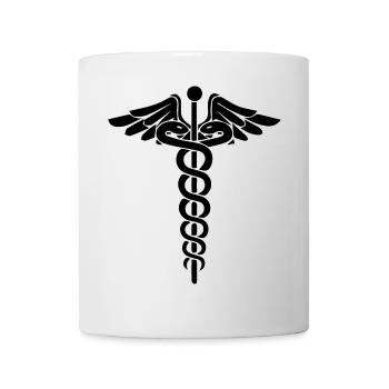 Äskulapstab Asklepiosstab - Tasse - Weiß - Vorne