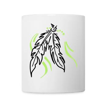 Zusammen gebunden – Spirituelle Federn - Tasse - Weiß - Vorne