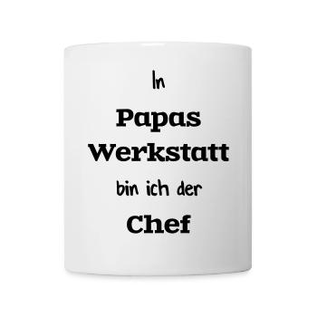 Papa Sohn Heimwerken Werkstatt Handwerk - Tasse - Weiß - Vorne