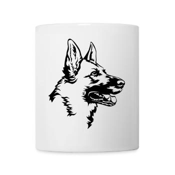 German shepherd head - Mug - white - Front