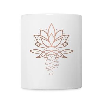 Lotusblume rose gold Yoga - Tasse - Weiß - Vorne