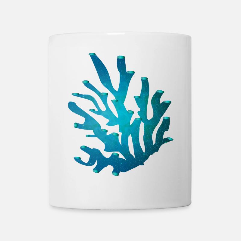 bläuliche Koralle - Tasse - Weiß