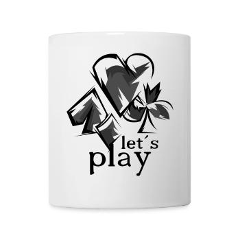 Icône de casino de cartes à jouer Icône de cartes à jouer - Mug blanc - blanc - Devant