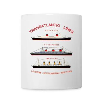 LINER FRANCE NORMANDIE TITANIC Louis RUNEMBERG - Mug - white - Front