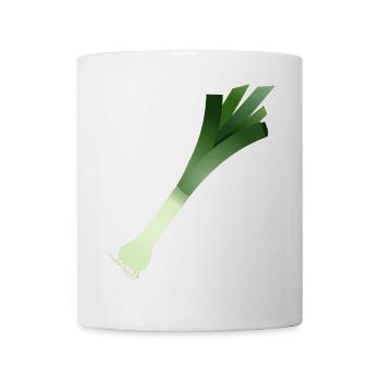 Eine Stange Lauch / Porree - Tasse - Weiß - Vorne