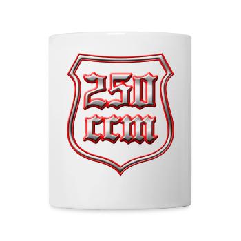 250ccm Wappen harte Kerle und coole Biker - Tasse - Weiß - Vorne