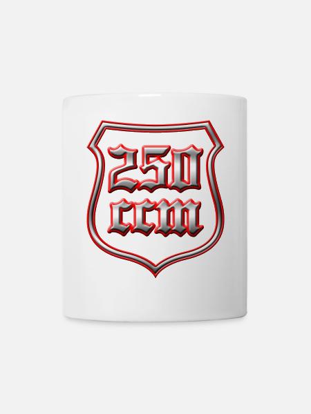 250ccm Wappen harte Kerle und coole Biker - Tasse - Weiß