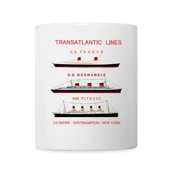 LINER FRANCE NORMANDIE TITANIC Louis RUNEMBERG - Mug - white - Front