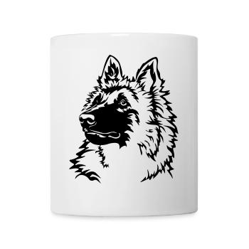 Tête tervuren - Mug blanc - blanc - Devant