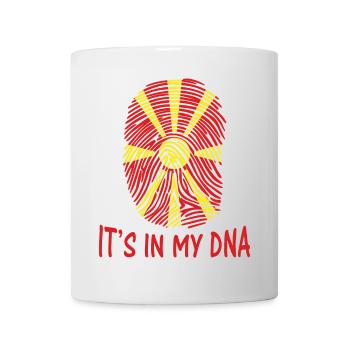 drapeau de macédoine du Nord, il est dans mon t-shirt adn - Mug blanc - blanc - Devant