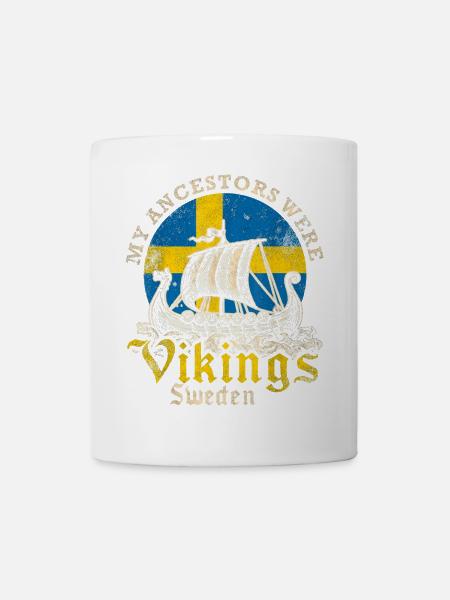 My Ancestors Were Vikings Sweden Design - Tasse - Weiß