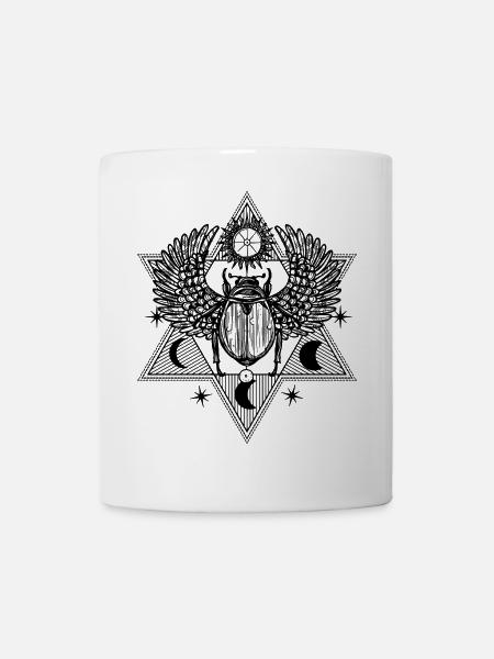 Mystic Scarab Symbol Design - Mug - white