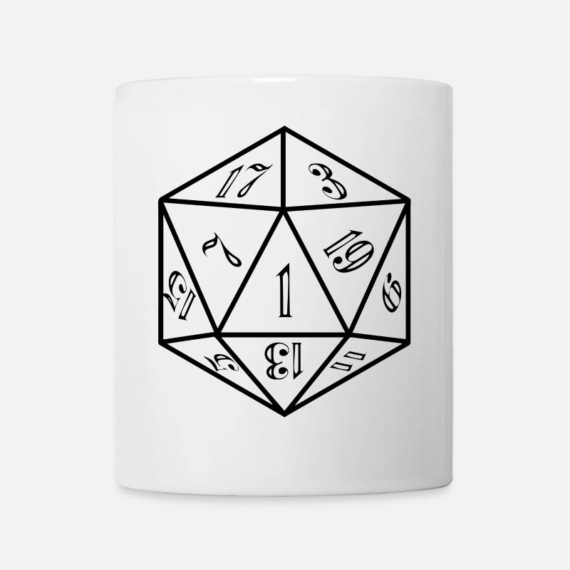 W20 Meilleur exemple de RPG pour être un héros - Mug blanc - blanc