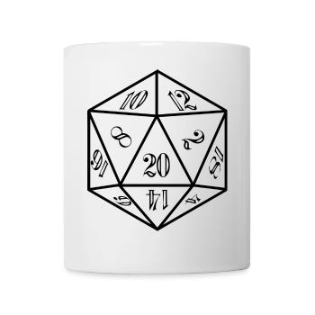 D20 Bad Sample RPG Dice Saying - Mug - white - Front