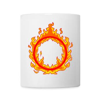 Kreis Feuer Flammen - Tasse - Weiß - Vorne