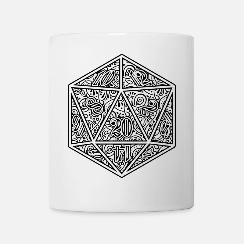 W20 Dice Ornament RPG Würfel Design - Tasse - Weiß