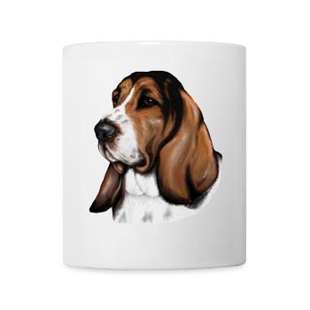Basset Portrait - Mug - white - Front