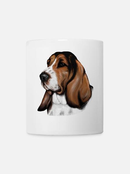 Basset Portrait - Tasse - Weiß