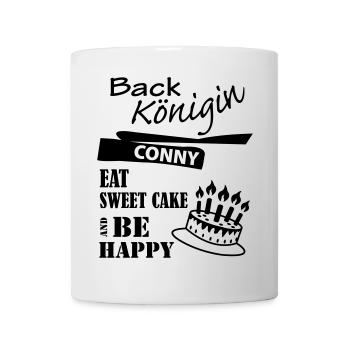 Backkönigin Conny - Tasse - Weiß - Vorne