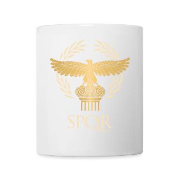 SPQR - Flagge Und antike Römische Republik - Tasse - Weiß - Vorne