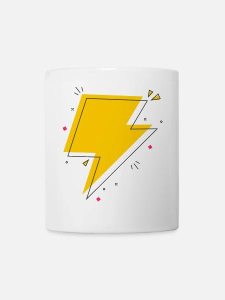Dynamic Ray in Gelb und Schwarz - Tasse - Weiß