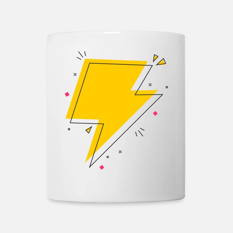 Dynamic Ray in Gelb und Schwarz - Tasse - Weiß