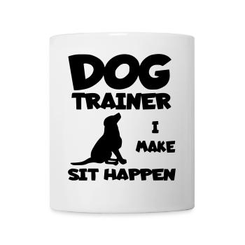 L’éducateur canin permet au chien de s’asseoir. Chemise d’humour * - Mug blanc - blanc - Devant