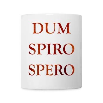 dum spiro spero, citations latines - Mug blanc - blanc - Devant