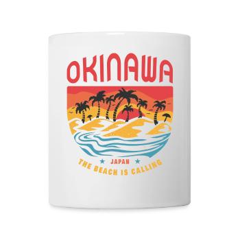 Okinawa Japan Beach Design - Tasse - Weiß - Vorne