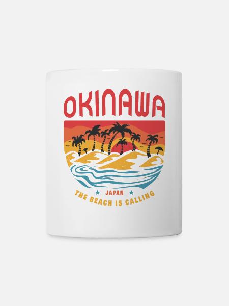 Okinawa japan beach design - Mug - white